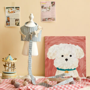 Striped Lace Bow Harness + Leash Set - Image 2