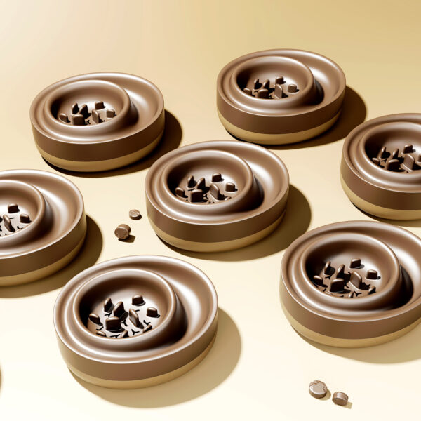 Chocolate Slow Feeder Treat Bowl