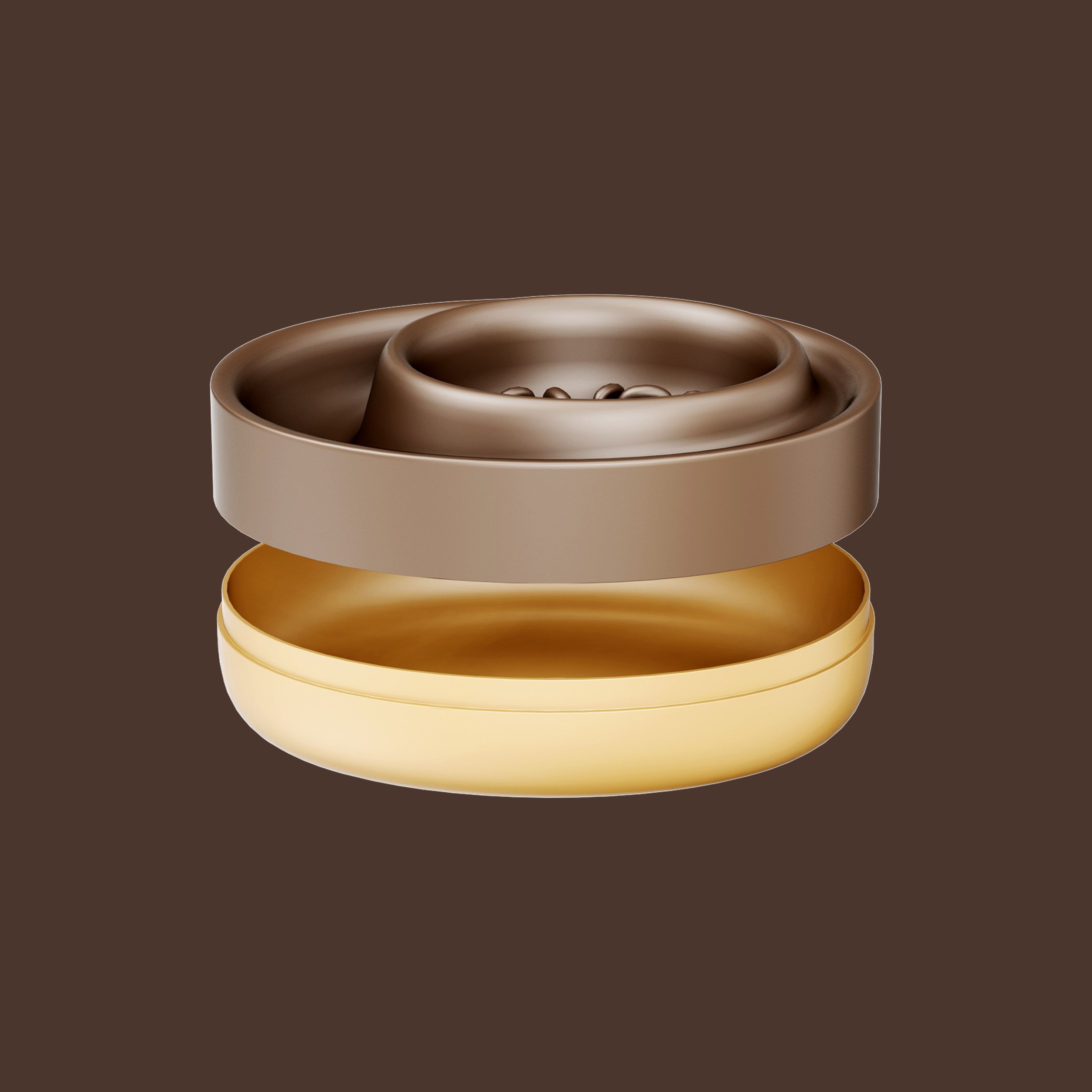 Chocolate Slow Feeder Treat Bowl - Image 2