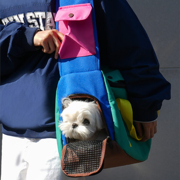 Color Block Crossbody Pet Carrier