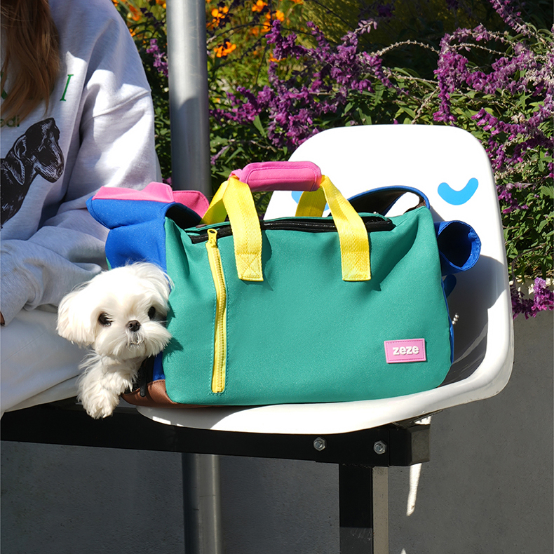 Color Block Crossbody Pet Carrier - Image 1