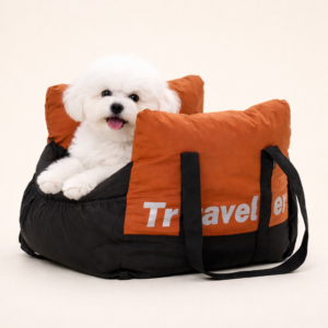 Printed Contrast Car Pet Carrier