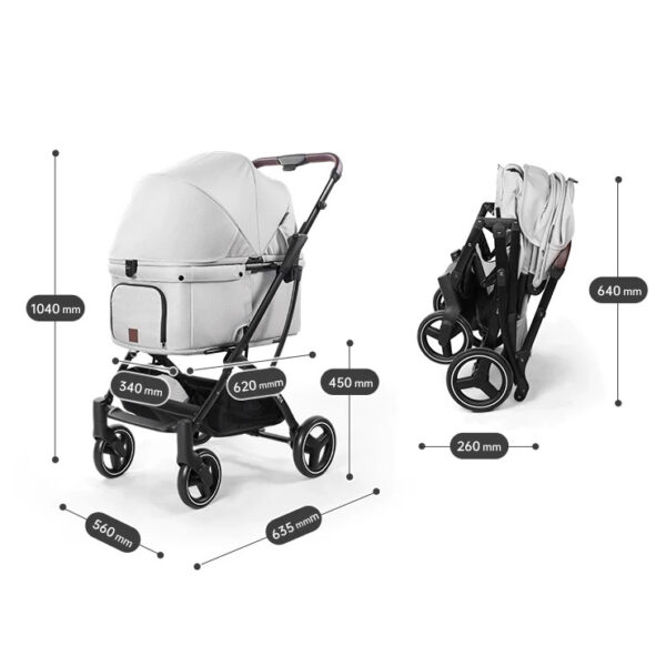 Uppapets Aroa Foldable Pet Stroller