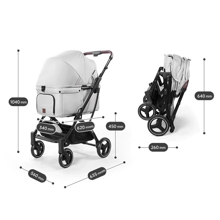 Uppapets Aroa Foldable Pet Stroller - Image 5