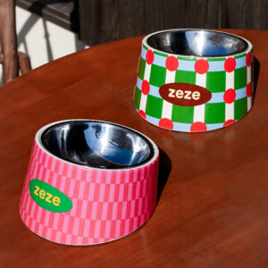 Vintage Sweetheart & Striped Polka Dot Metal Bowl