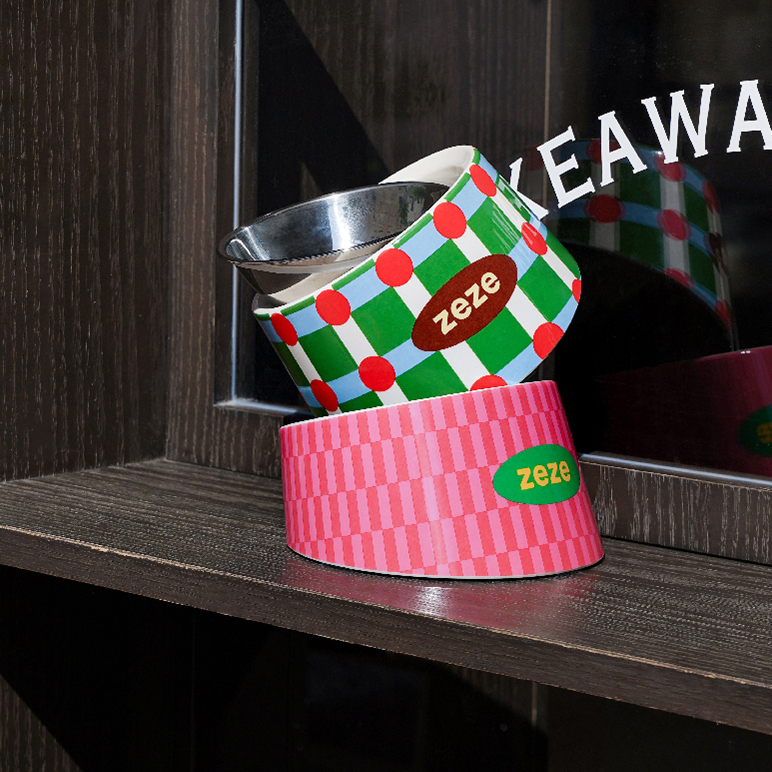 Vintage Sweetheart & Striped Polka Dot Metal Bowl - Image 3