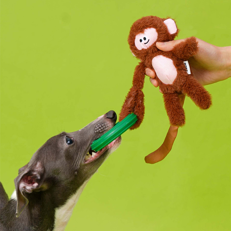 Clever Monkey Crinkle Teething Ring Toy - Image 2