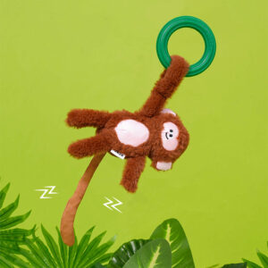 Clever Monkey Crinkle Teething Ring Toy - Image 3