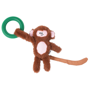 Clever Monkey Crinkle Teething Ring Toy - Image 5