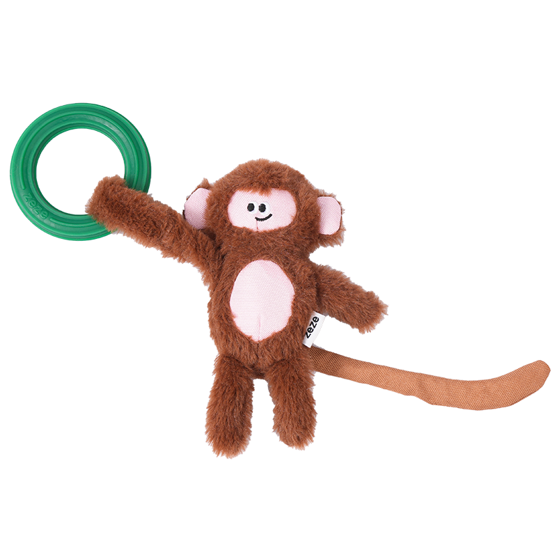 Clever Monkey Crinkle Teething Ring Toy - Image 5