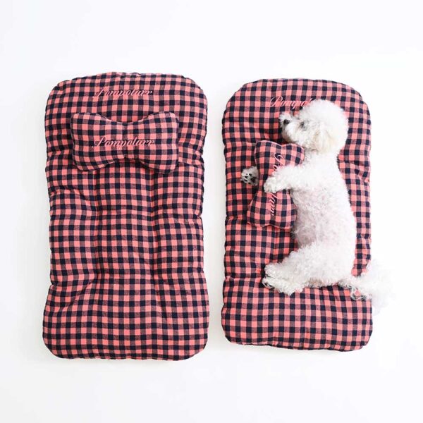 Pompolarr Pet Stripe Liner Set Classic Deluxe Pet Wagon Cushion Pillow