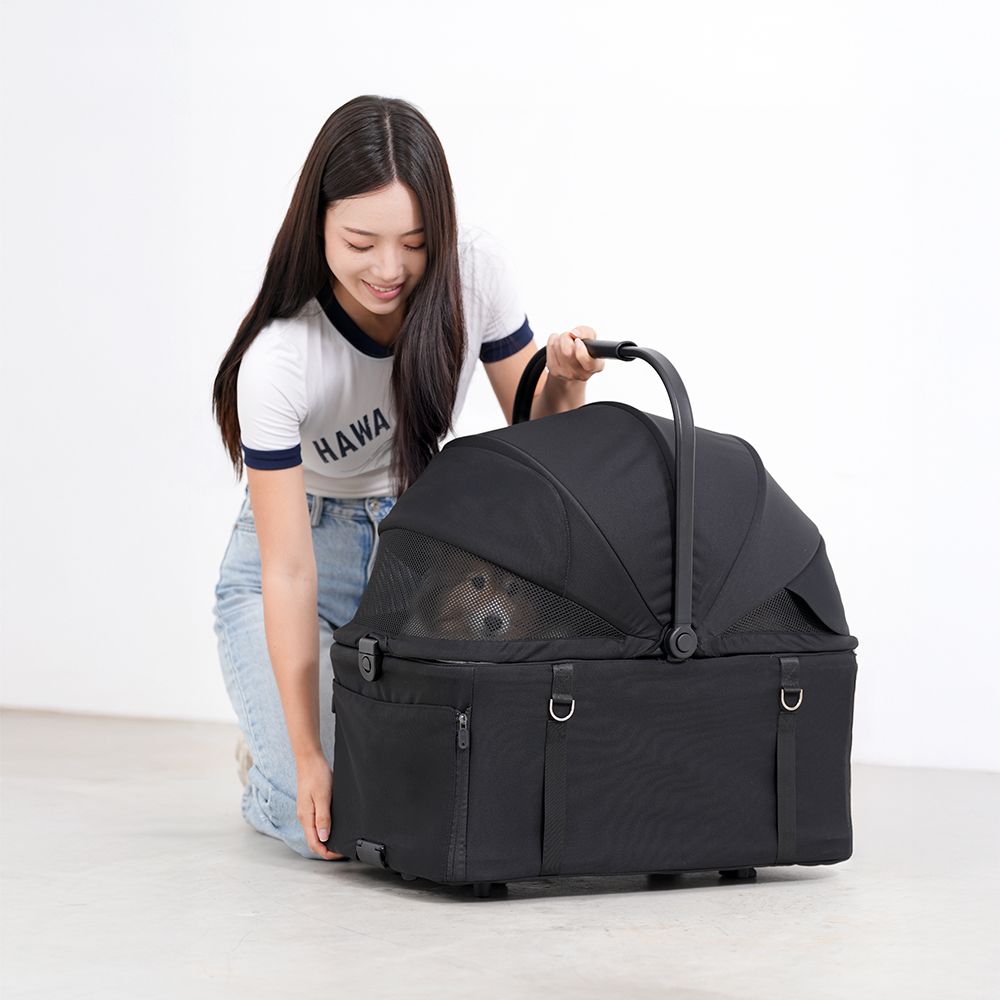 Pompolarr Small Wagon Hybrid Low-Floor Detachable Carrier Stroller - Image 4