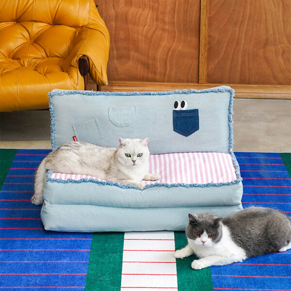 Denim Folding Sofa Bed