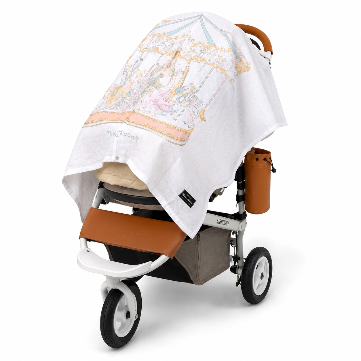 Dear Puppy Carousel Peekaboo Stroller Blanket - Image 3