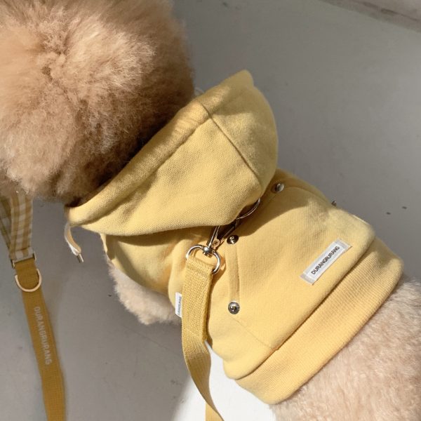 Durang Rurang Crop Hoodies Harness-Yellow